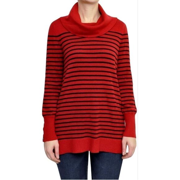 Lauren Ralph Lauren women red striped sweater long sleeve plus size 2X - Picture 1 of 8